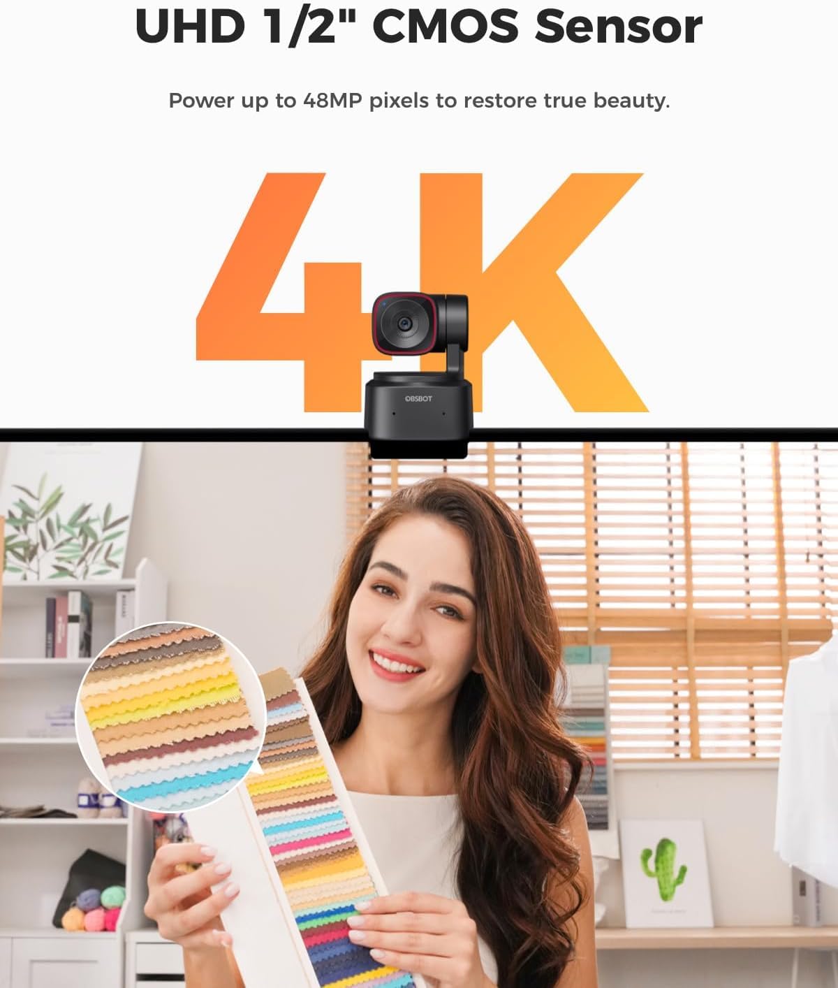 OBSBOT Tiny 2 Lite Webcam 4K PTZ